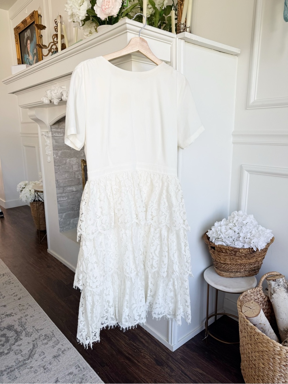 Rachel Parcell white lace tiered dress, NWOT. Retail $169